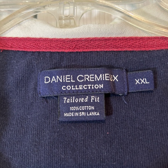 Daniel Cremieux Rugby Long Sleeve Collared Shirt Mens 2XL 100%Cotton Embroidered - Picture 9 of 16